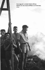 1956 sommet de la SciaP. Celdran, Andre, J.Paul et J. Pierre Esclapez 001